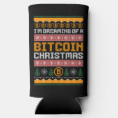 Dromen van een BITCOIN KERSTMIS Faux Knit Pattern (Achterkant)