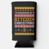 Dromen van een BITCOIN KERSTMIS Faux Knit Pattern (Voorkant)