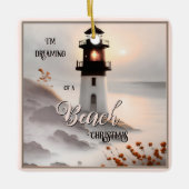 Dromen van een strand kerstversiering keramisch ornament (Voorkant)