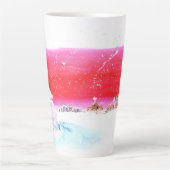 Dromen van een witte kerst Latte Cup Mok (Voorkant)