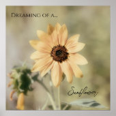 Dromen van een zonnebloem poster (Voorkant)