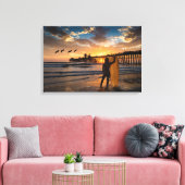 Dromen van grote golven canvas afdruk (Insitu (Woonkamer))