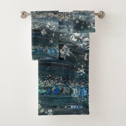 Dromen van het abstracte schilderende zee Ocean'20 Bad Handdoek (Insitu)