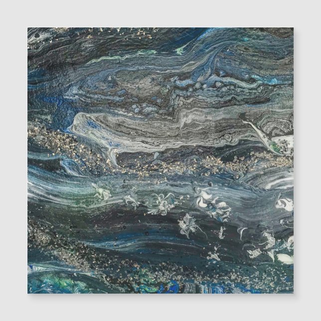 Dromen van het abstracte schilderij van de oceaan  (Voorkant)