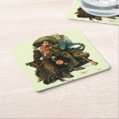 Dromen van Long Ago Vierkante Kartonnen Onderzetter (Schuin)