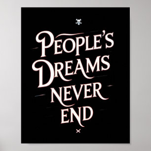 Dromen van Mensen Eindigen Nooit – Motiverende Ani Poster