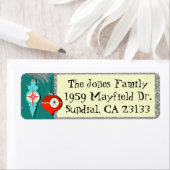 Dromen van Retro Kerst Retour Adreslabels Etiket (Insitu)