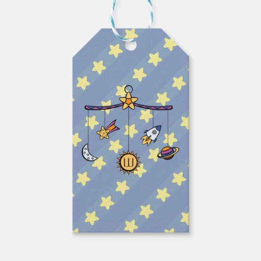 Dromen van Space Mobile Gift Label Cadeaulabel (Voorkant)