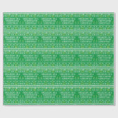 Dromen van Whitewater Christmas Green Rafters Cadeaupapier (Vlak)