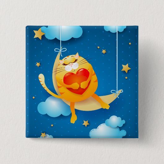 dromen vierkante button 5,1 cm (Voorkant)