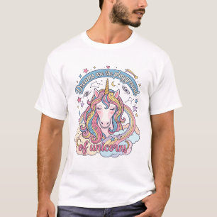 Dromen Zijn Speeltuin Eenhoorn Regenboog Wolken St T-shirt
