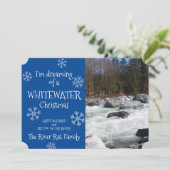 Dromend van een witwater Kerst kaart (Staand voorkant)