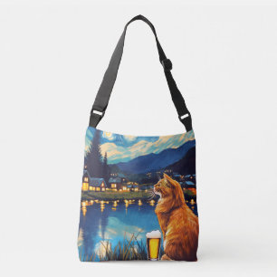 Dromend van Hop en Sterren Kat Sterrennacht Crossbody Tas