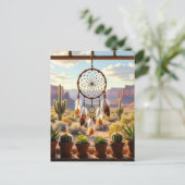 Dromenvanger, Desert Canyons, Cactussen Briefkaart (Staand voorkant)