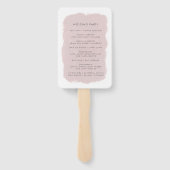 Dromenvelden | Trouwprogramma Hand Fan Handwaaier (Achterkant)
