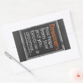 dromer rechthoekige sticker (Envelop)