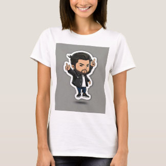 Dromerig Aquarel T-shirt met Whimsical Ban Bloc