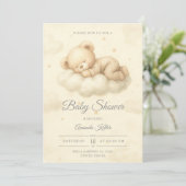 Dromerig Baby shower Uitnodiging (Staand voorkant)