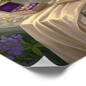 Dromerig Bloemenheiligdom badend gouden uur licht Poster (Hoek)