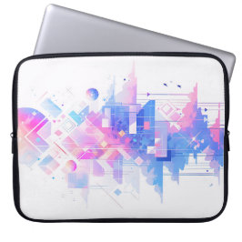 Dromerig geometrisch luchtschap laptop sleeve