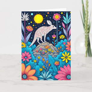 dromerig nachtelijk bos bedankkaart