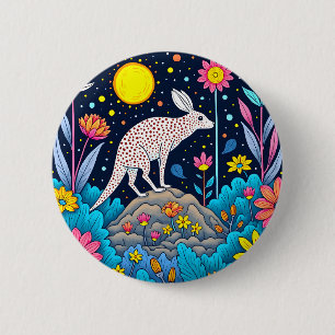 Dromerig Nachtelijk Bos Ronde Button 5,7 Cm