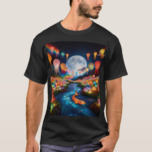 Dromerig nachtlandschap t-shirt
