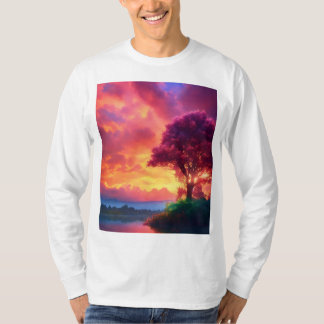 Dromerig Natuur-geïnspireerd T-shirt ontwerp
