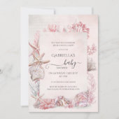 Dromerig onder het Zee Baby shower Kaart (Voorkant)