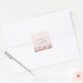 Dromerig onder het Zee Baby shower Vierkante Sticker (Envelop)