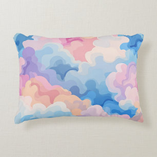 Dromerig pastel Abstract wolkenpatroon in Waterver Accent Kussen