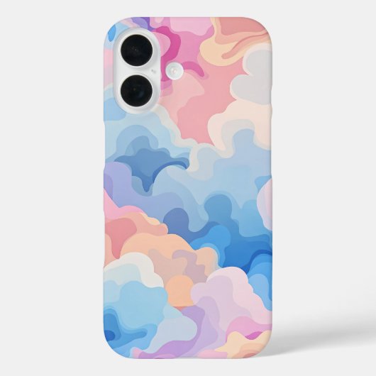 Dromerig pastel Abstract wolkenpatroon in Waterver Case-Mate iPhone Case (Achterkant)