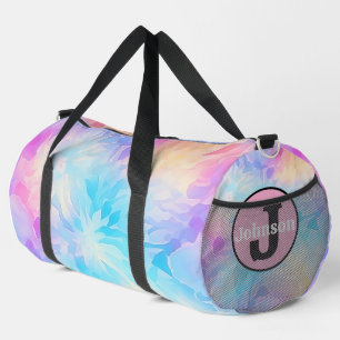 Dromerig Pastel Tie Dye Monogram Persoonlijke Onts Plunjezak