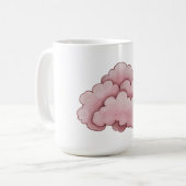 Dromerig Roze Wolken Design - Zacht en grillig Koffiemok (Voorkant links)