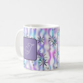 Dromerig Starburst Golven Patroon Gepersonaliseerd Koffiemok (Voorkant links)