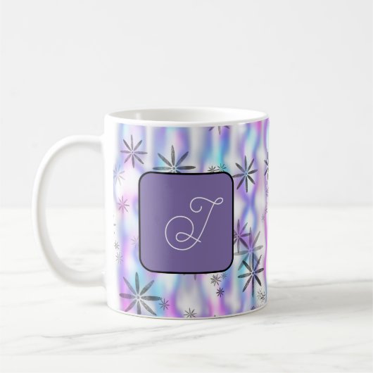 Dromerig Starburst Golven Patroon Gepersonaliseerd Koffiemok (Links)