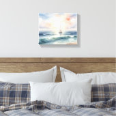 Dromerig water kleur effect Uitgerekt Canvas Print (Insitu (Slaapkamer))