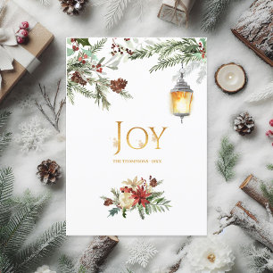 Dromerig Woodland Evergreen Vakantiefoto Feestdagen Kaart