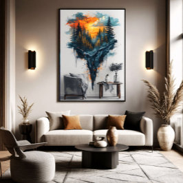 Dromerig Zwevend Woud Canvas Afdruk