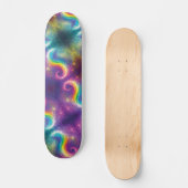 Dromerige Abstracte Liquid Rainbow Swirls Cosmos S Skateboard (Voorkant)