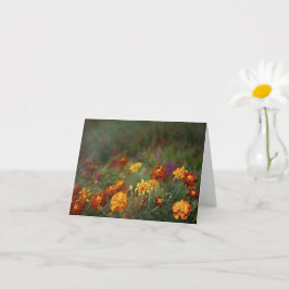 Dromerige afbeelding van fijne afrikaantjes in kun kaart