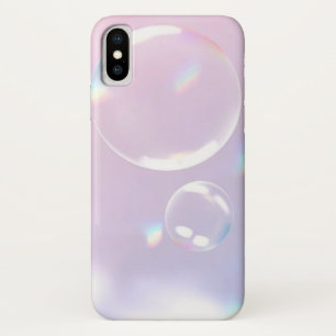 Dromerige Afmeting: Holografische Bubble iPhone Ca iPhone X Hoesje