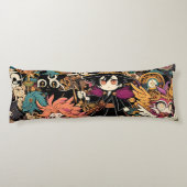 Dromerige anime-geïnspireerde Kussenslopen & Beddi Lichaamskussen (Achterkant)