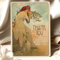 Dromerige Art Nouveau bedankkaart