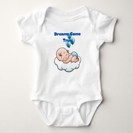 Dromerige Baby Bodysuit - Soft Clouds & Sweet Drea (Voorkant)