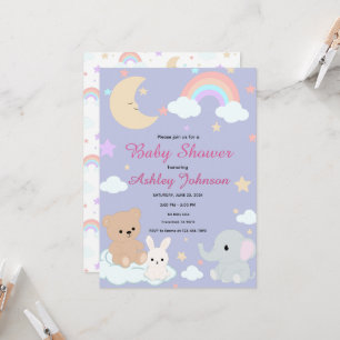 Dromerige babyshower uitnodiging