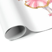 Dromerige ballerina in een verjaardagsfeestje cadeaupapier (Rol Hoek)