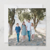 Dromerige besneeuwde waterverf winterlandschap kaart (Achterkant)