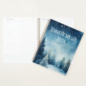Dromerige besneeuwde waterverf winterlandschap planner (Display)