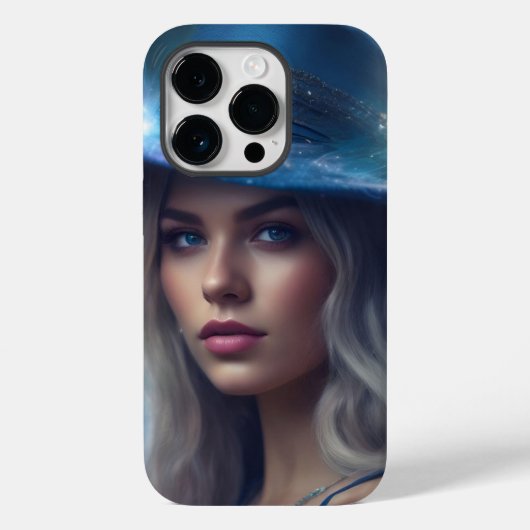 Dromerige Blauwe Marmeren iPhone Case (Achterkant)